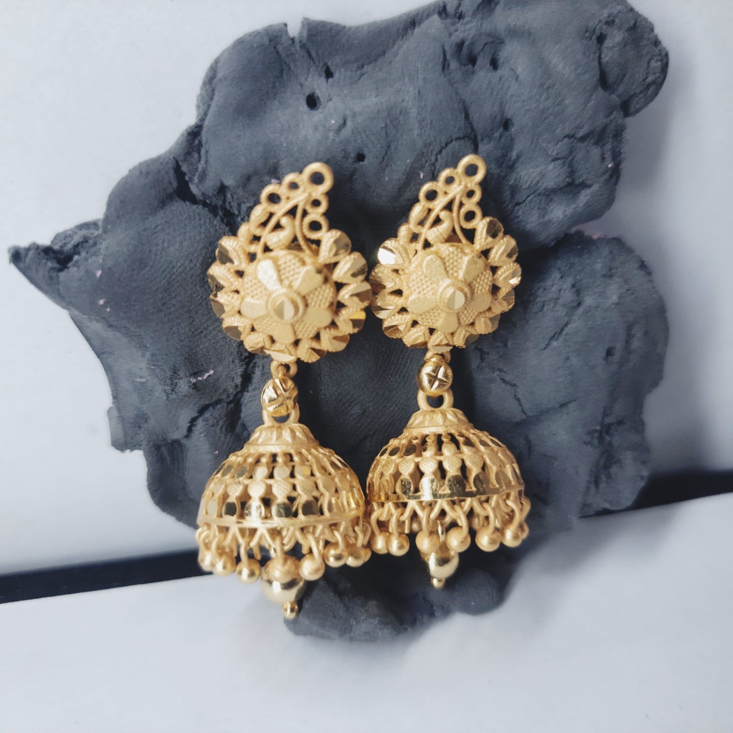 Golden jhumka Earrings premium quality