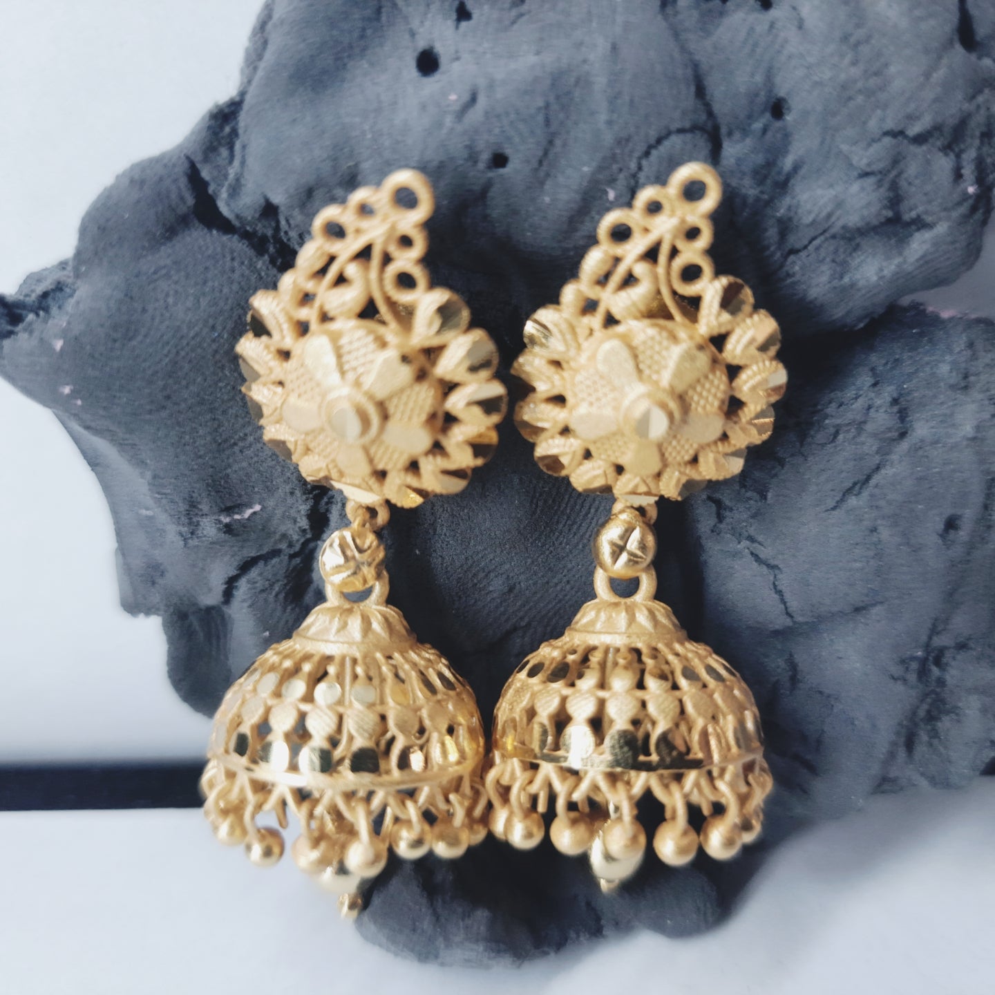 Golden jhumka Earrings premium quality