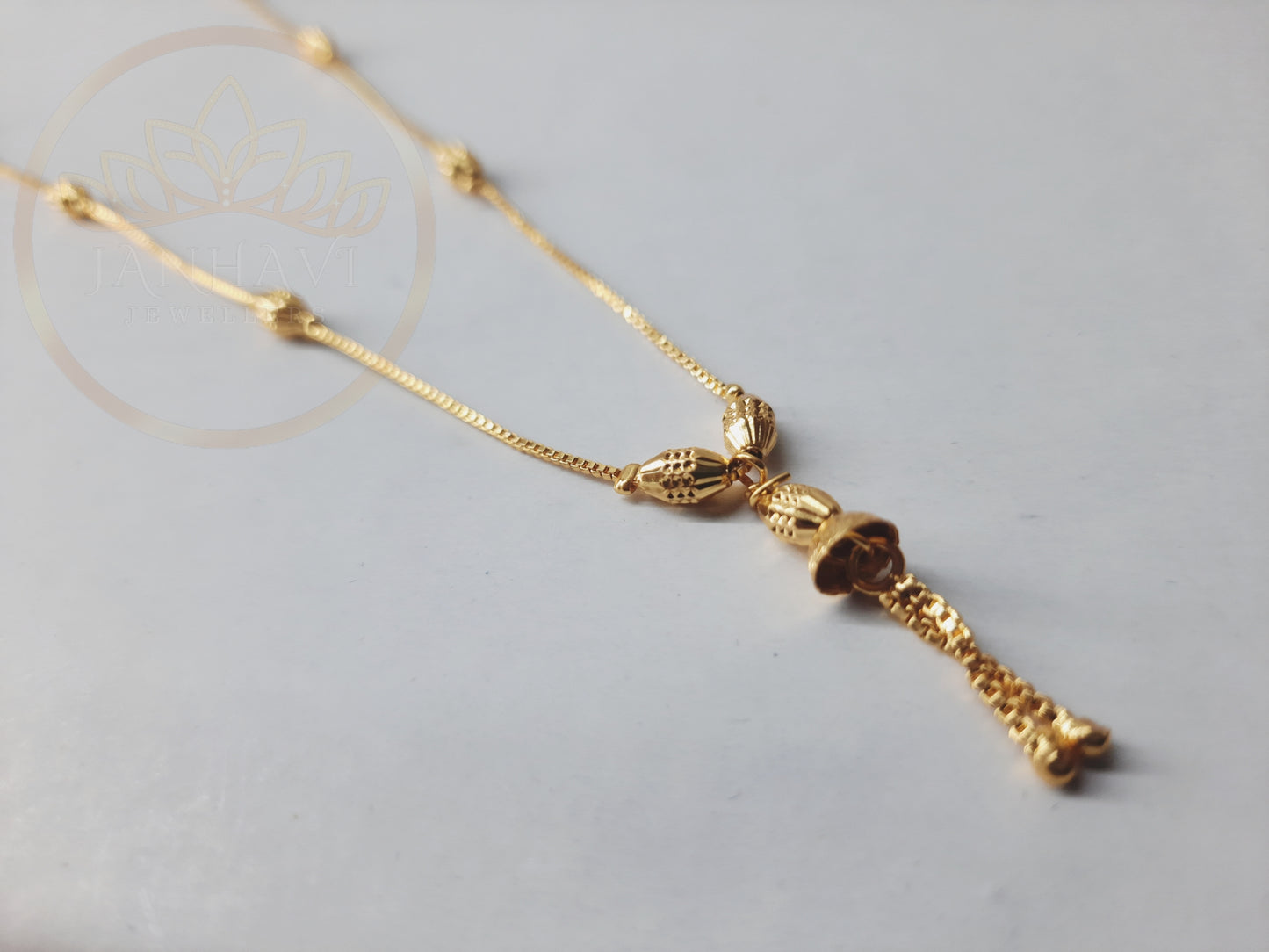 Golden Short mangalsutra 1 gram golden polish made with original gold polish , 18"inch long DAILY USE, 6 MONTHS WARANTY